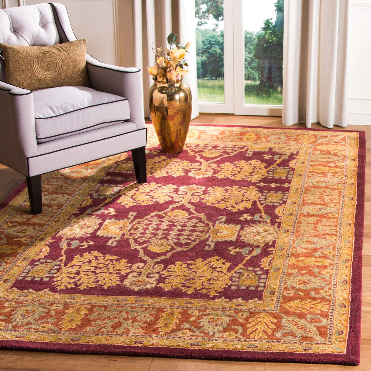 SAFAVIEH Handmade Bergama Judica Oriental Hand-spun Wool Rug