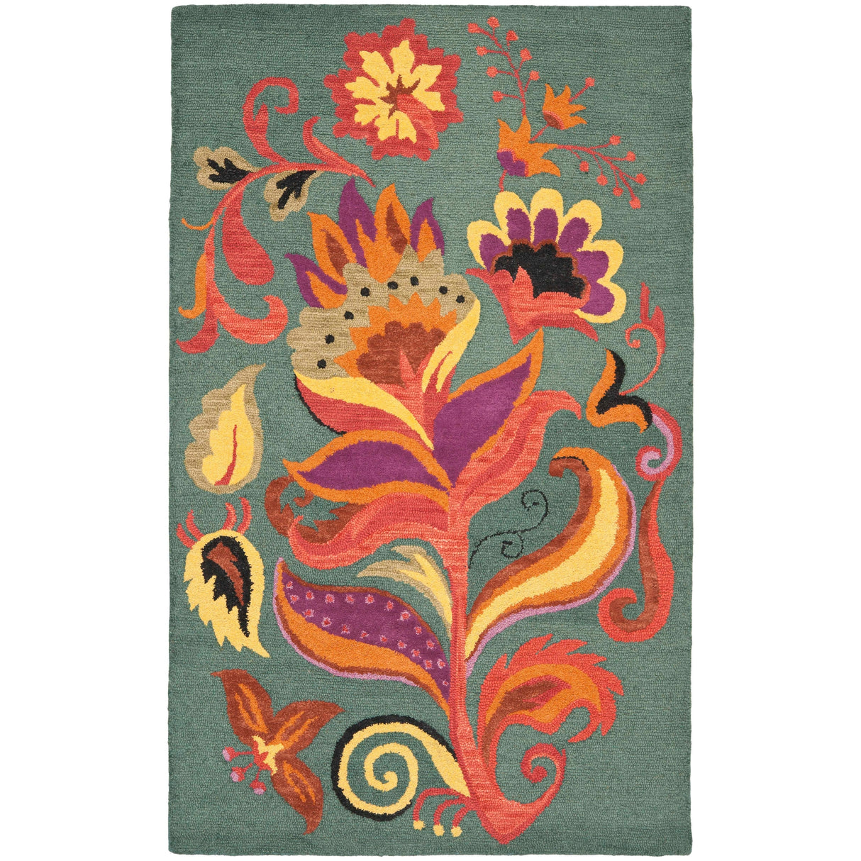 SAFAVIEH Handmade Blossom Aglae Modern Floral Wool Rug