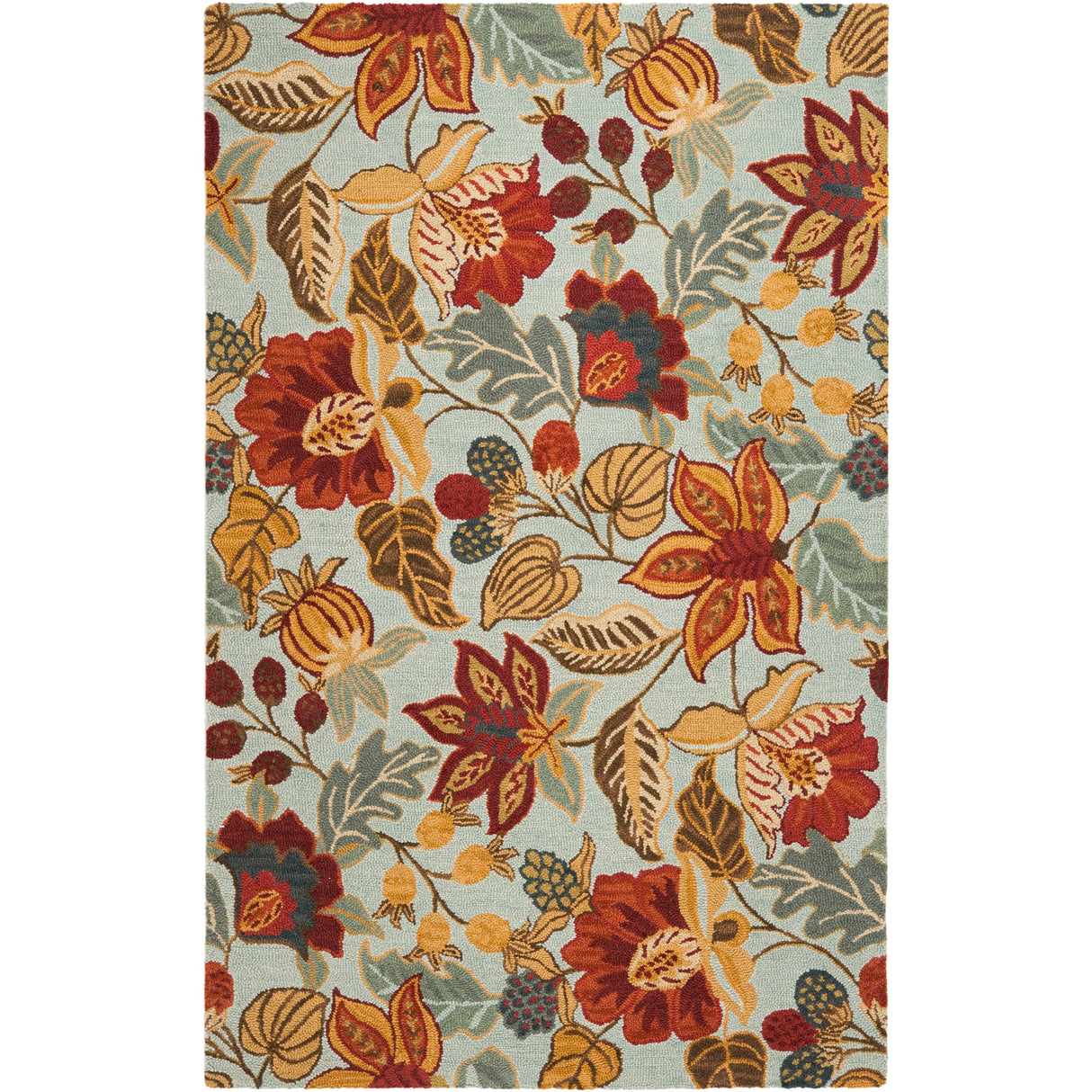 SAFAVIEH Handmade Blossom Biagina Modern Floral Wool Rug