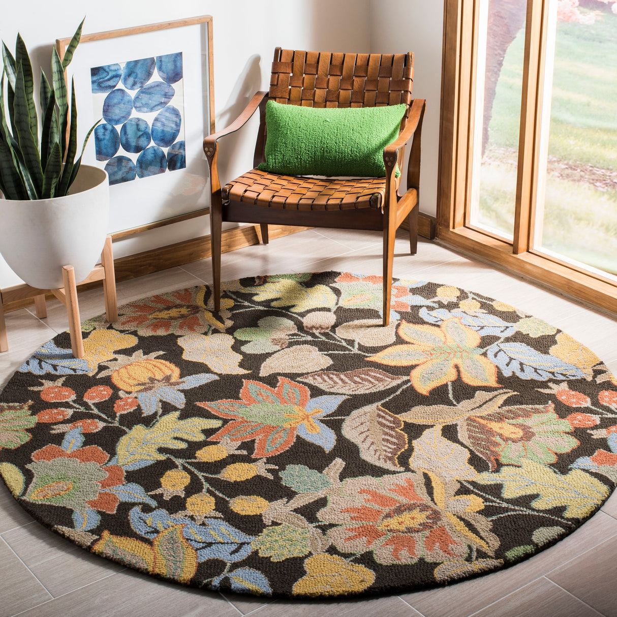 SAFAVIEH Handmade Blossom Biagina Modern Floral Wool Rug