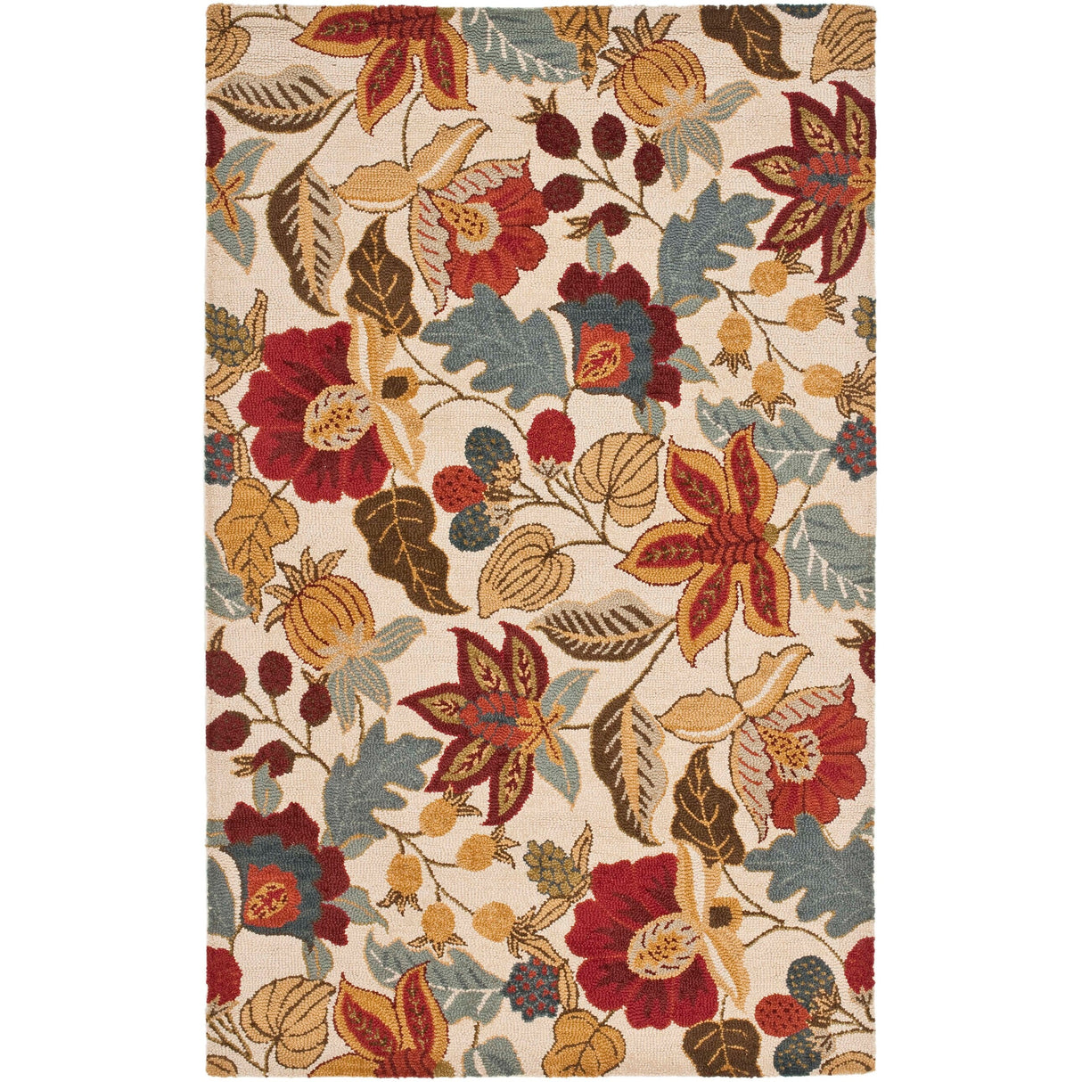 SAFAVIEH Handmade Blossom Biagina Modern Floral Wool Rug