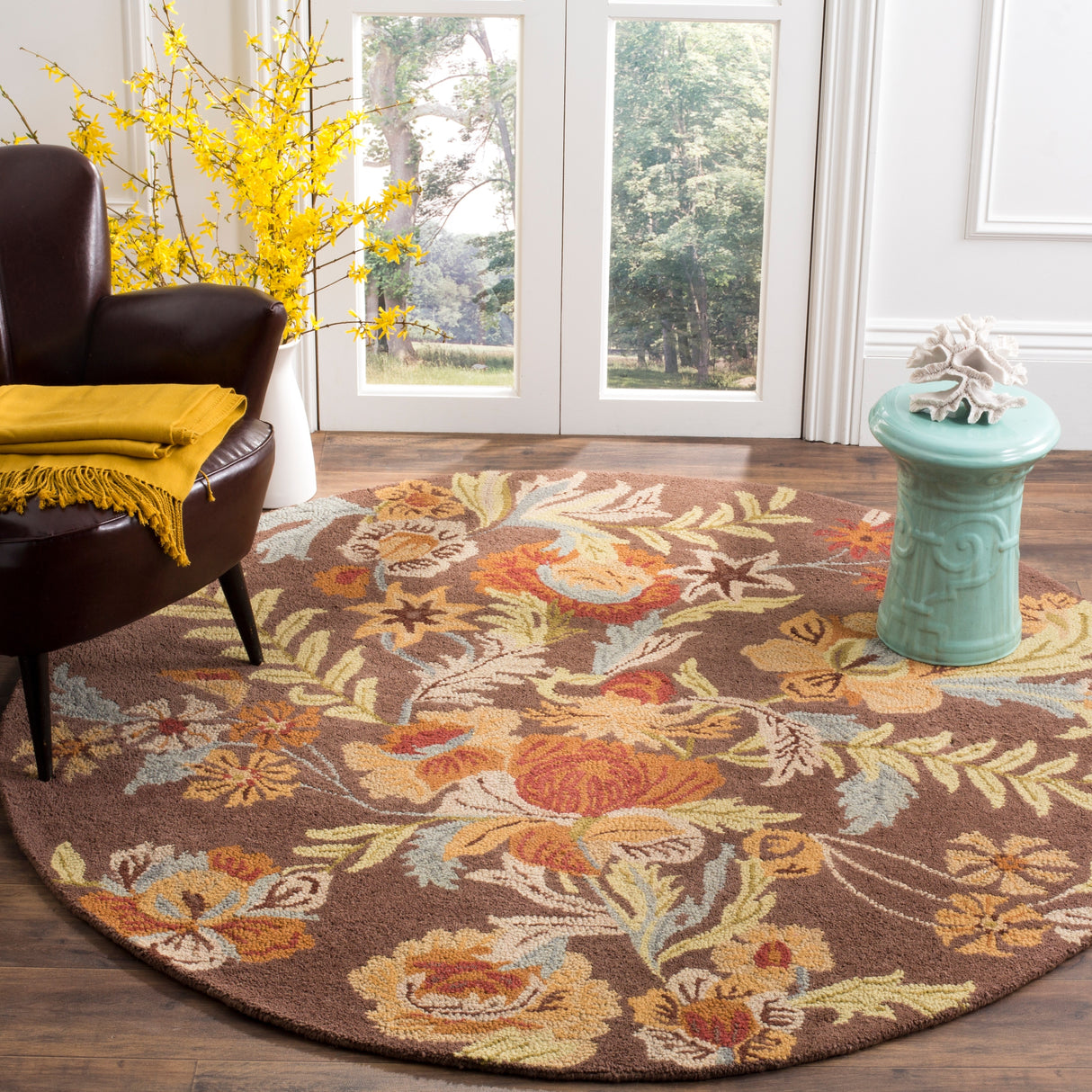 SAFAVIEH Handmade Blossom Catrinel Modern Floral Wool Rug