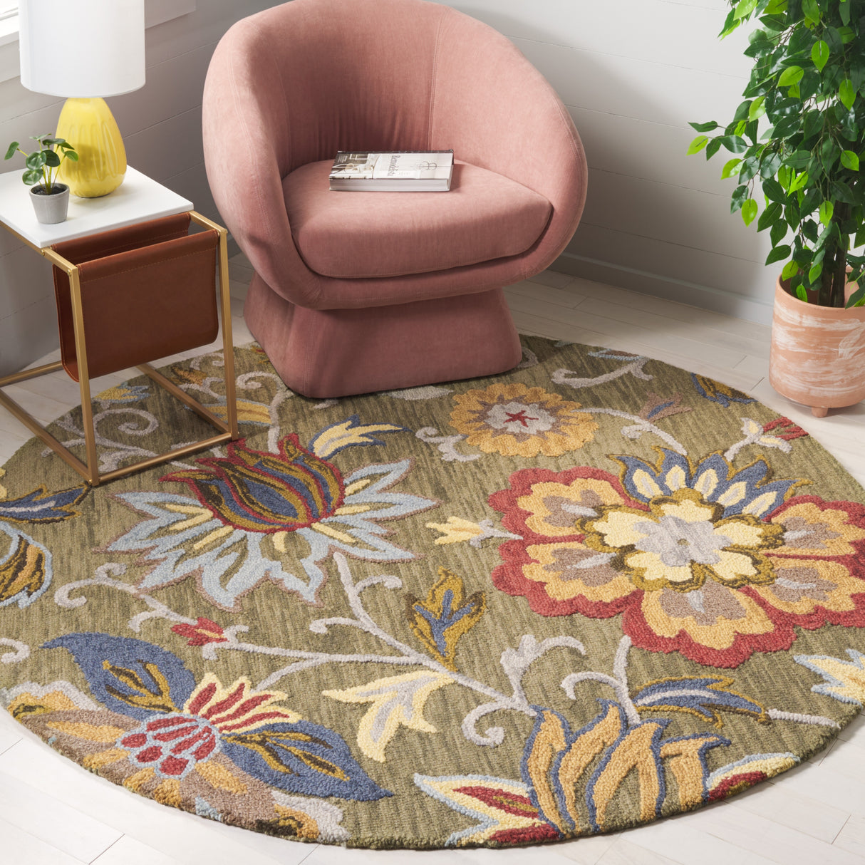 SAFAVIEH Handmade Blossom Chisato Contemporary Wool Rug