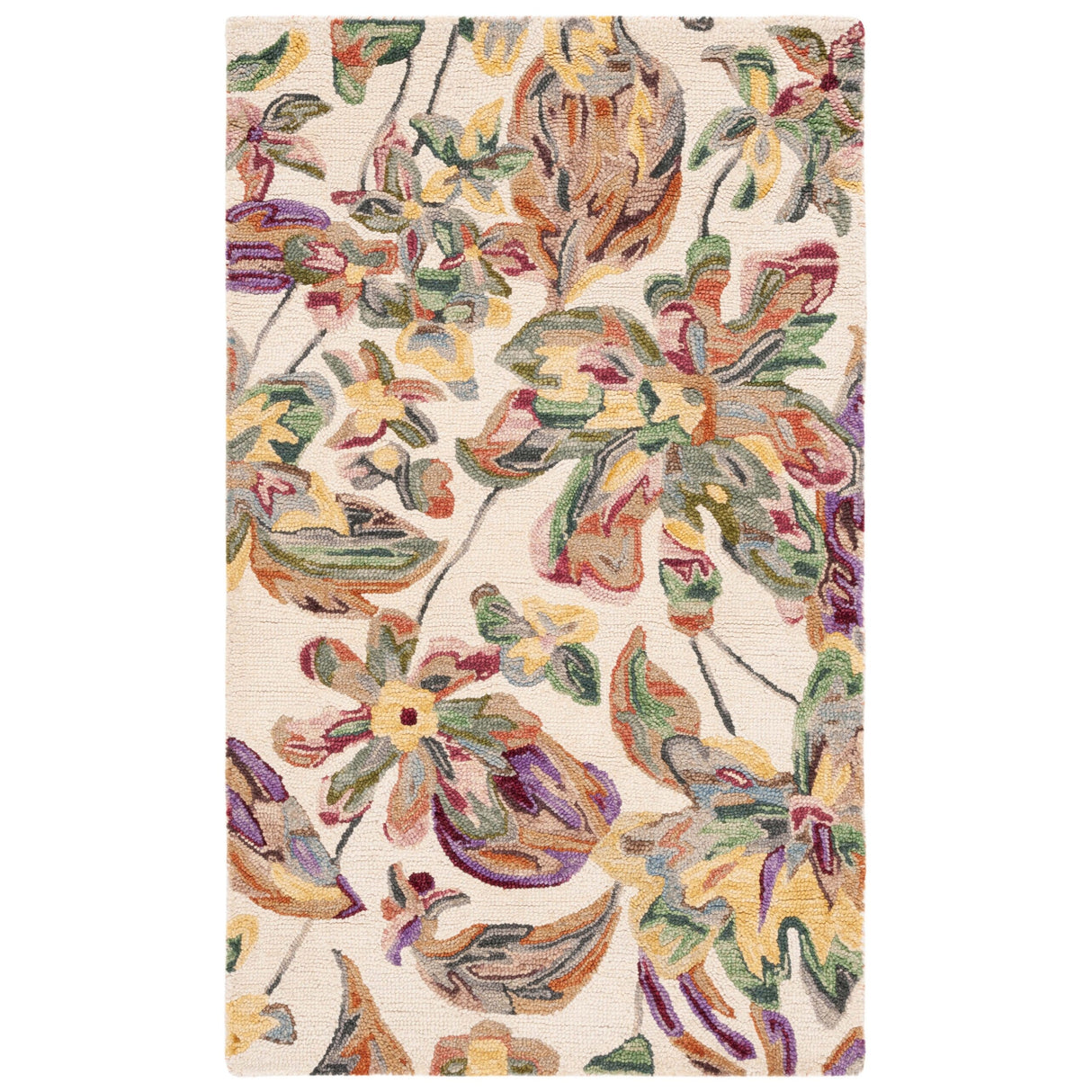 SAFAVIEH Handmade Blossom Clasien French Country Floral Wool Rug