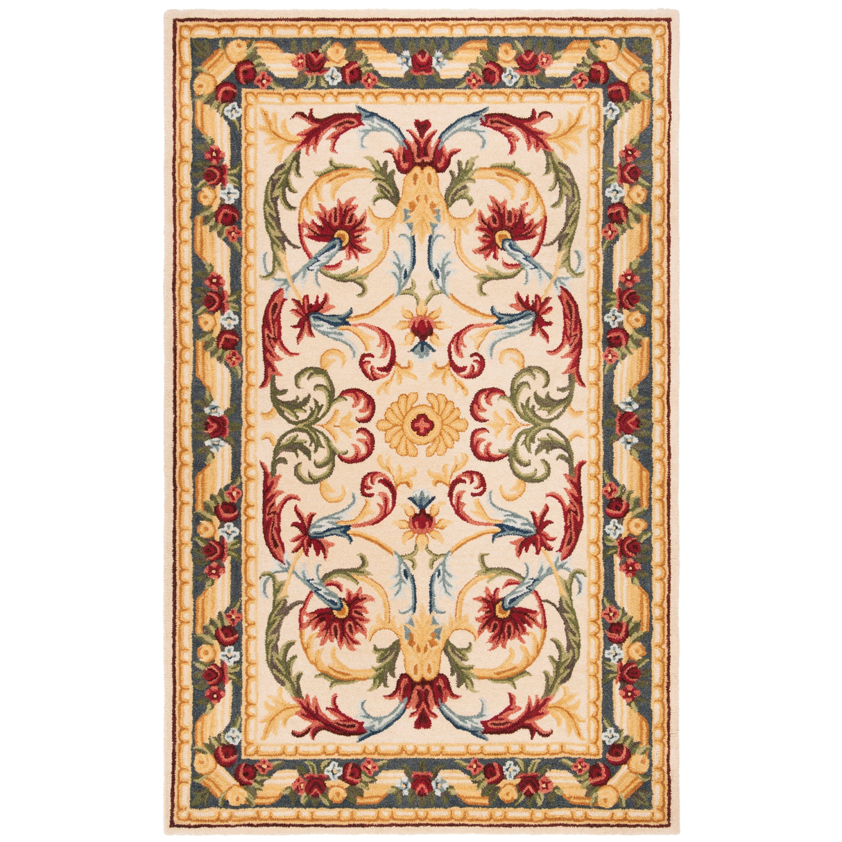 SAFAVIEH Handmade Blossom Derren Modern Floral Wool Rug