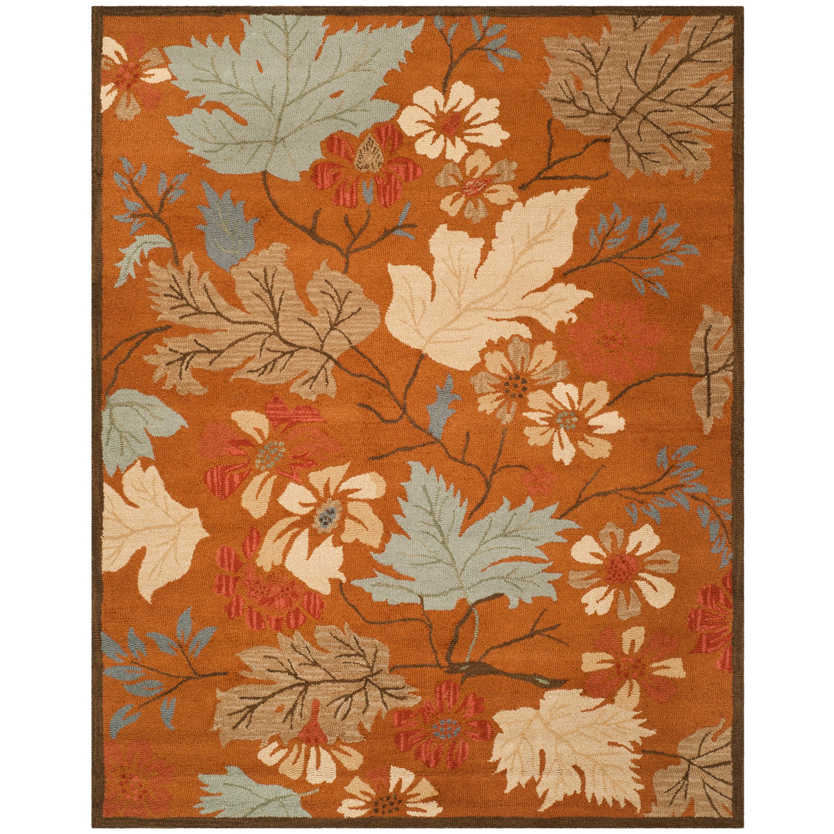 SAFAVIEH Handmade Blossom Efrosinia Modern Floral Wool Rug