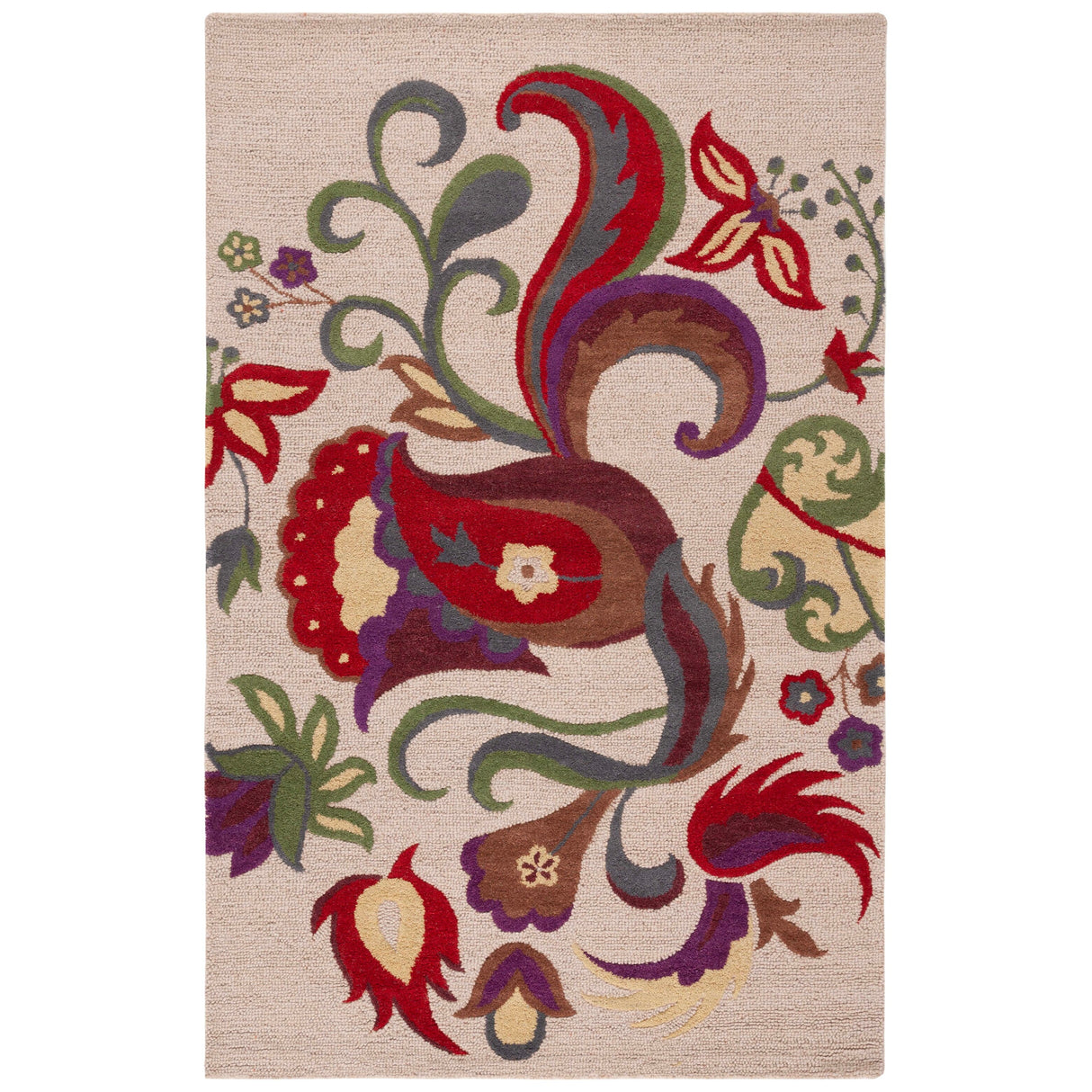 SAFAVIEH Handmade Blossom Frouwktje Modern Floral Wool Rug