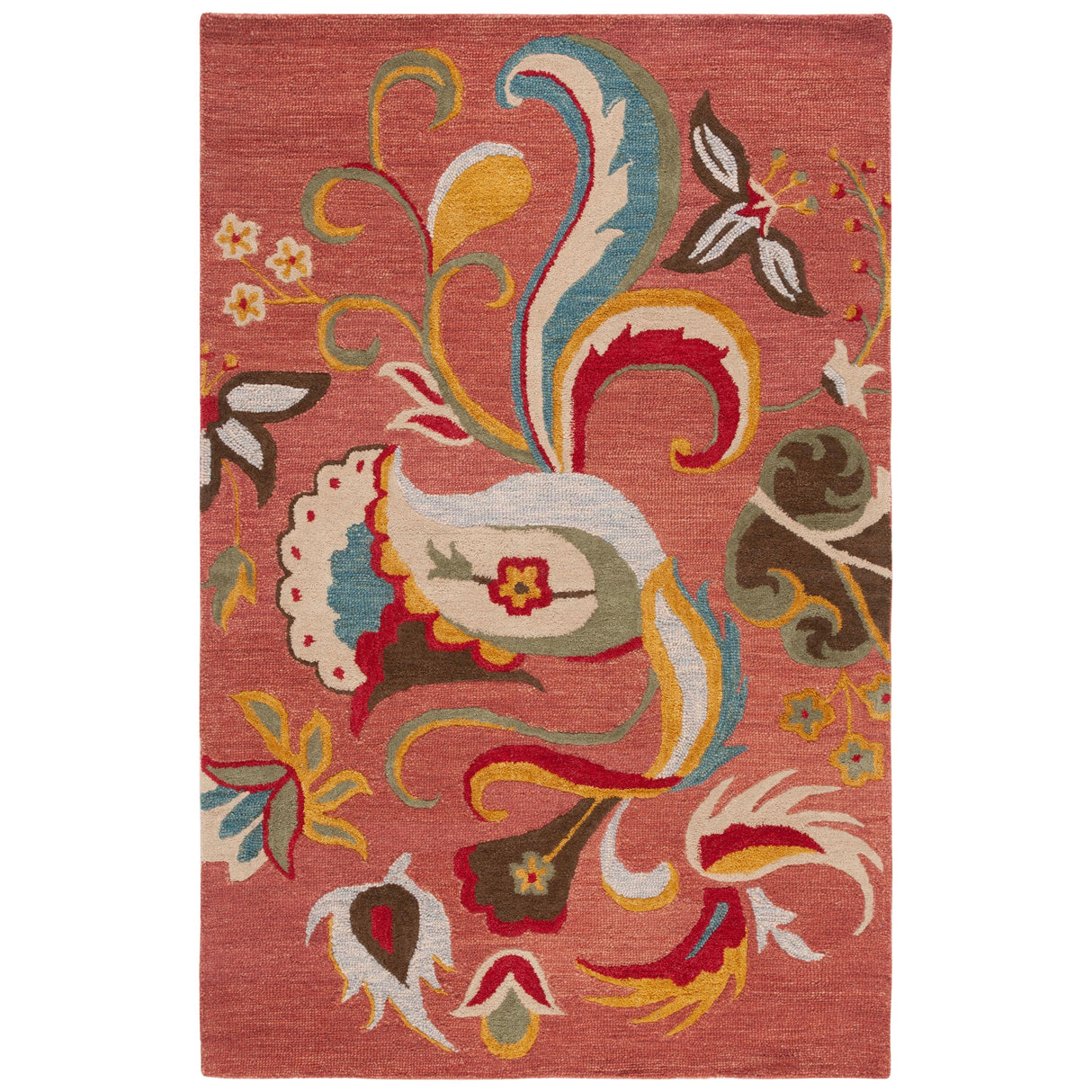 SAFAVIEH Handmade Blossom Frouwktje Modern Floral Wool Rug