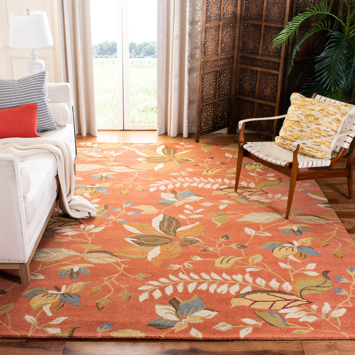 SAFAVIEH Handmade Blossom Gerga Modern Floral Wool Rug