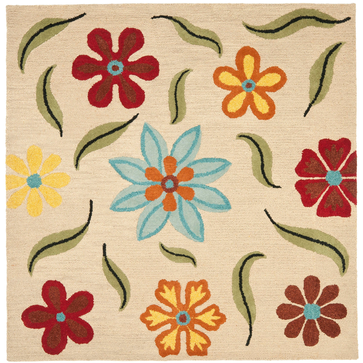 SAFAVIEH Handmade Blossom Gianpiera Modern Floral Wool Rug