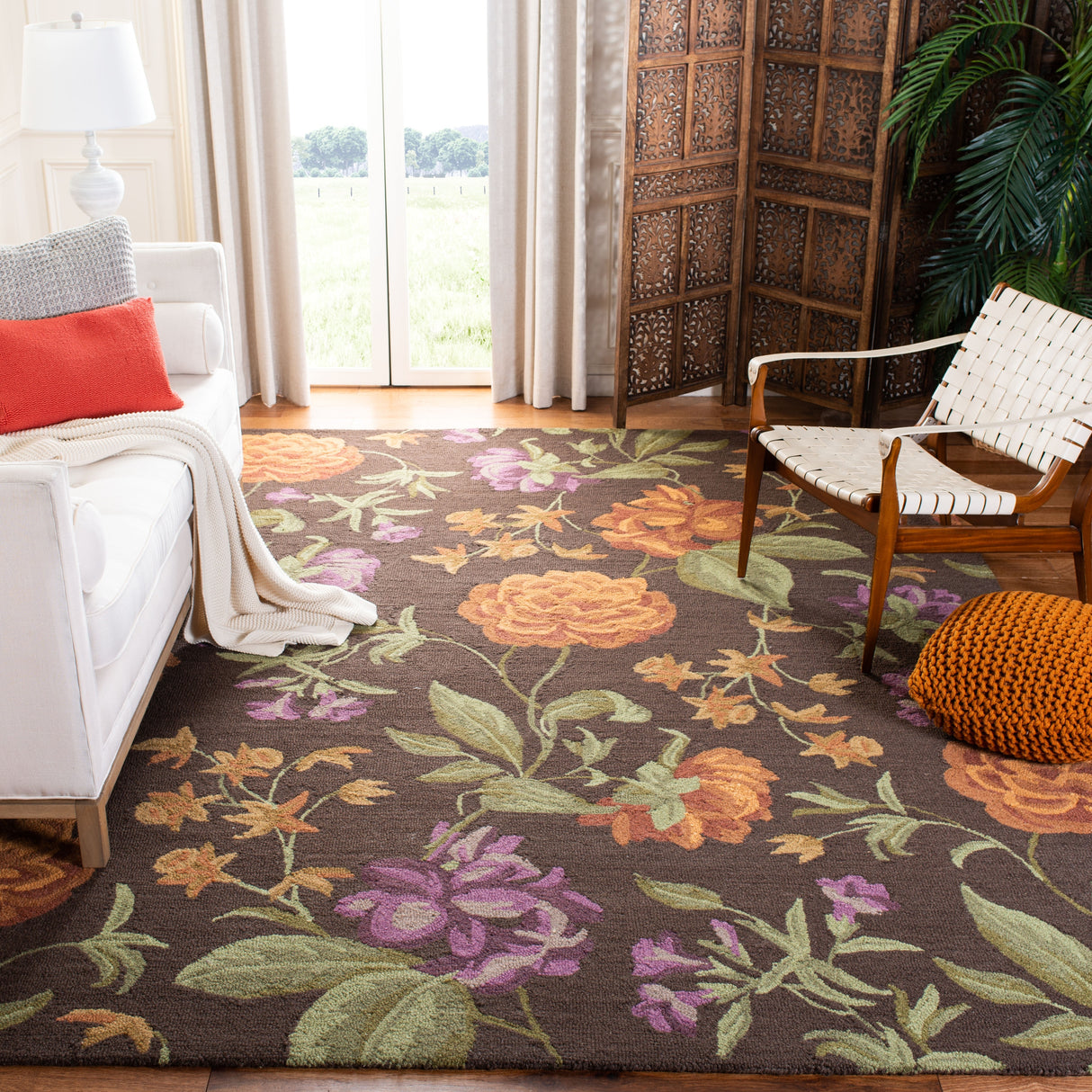 SAFAVIEH Handmade Blossom Hannelise Modern Floral Wool Rug