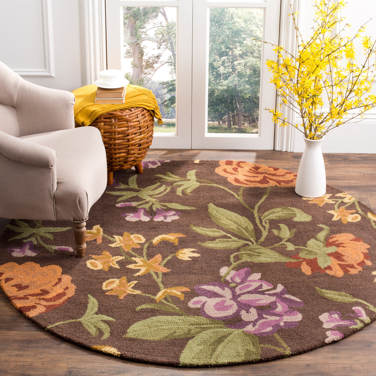 SAFAVIEH Handmade Blossom Hannelise Modern Floral Wool Rug