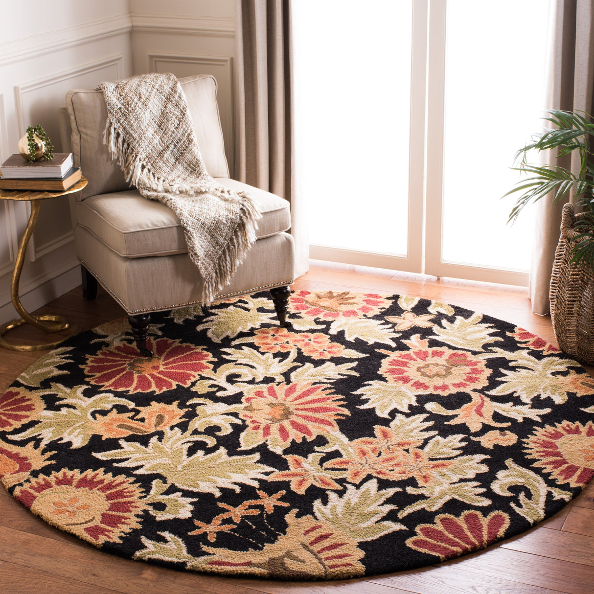 SAFAVIEH Handmade Blossom Kseniya Modern Floral Wool Rug