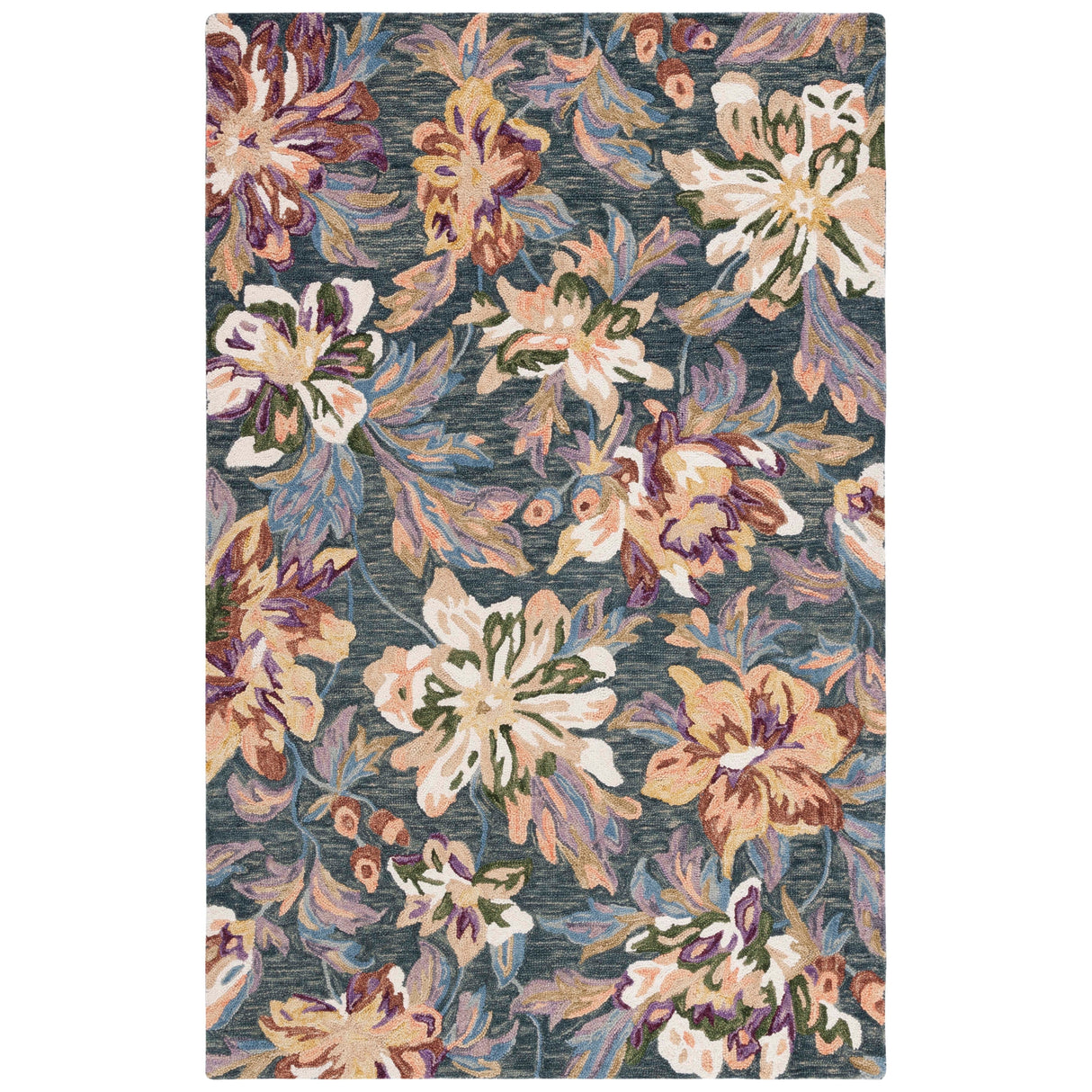 SAFAVIEH Handmade Blossom Roselotte French Country Floral Wool Rug