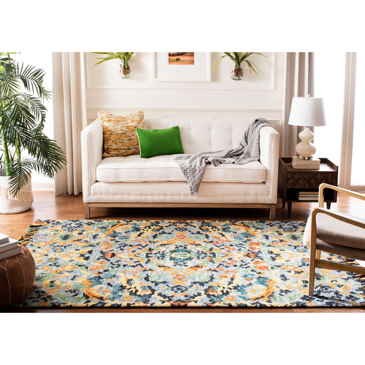 SAFAVIEH Handmade Blossom Seoung Modern Floral Wool Rug