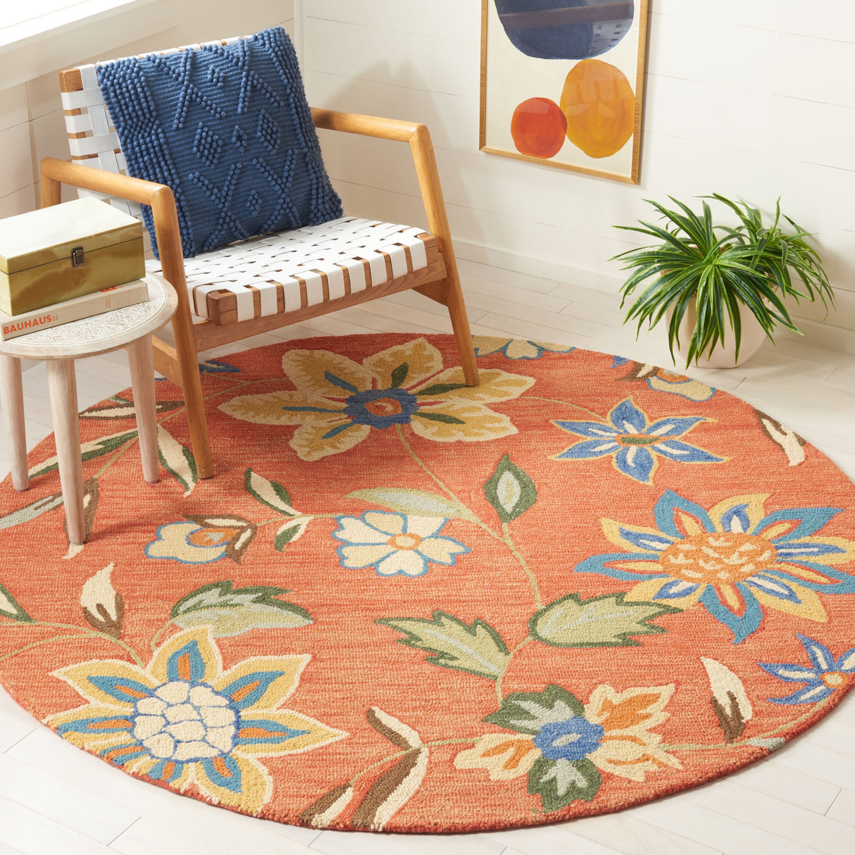 SAFAVIEH Handmade Blossom Shaila Modern Floral Wool Rug