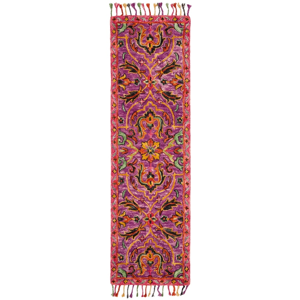 SAFAVIEH Handmade Blossom Sila Modern Floral Wool Rug