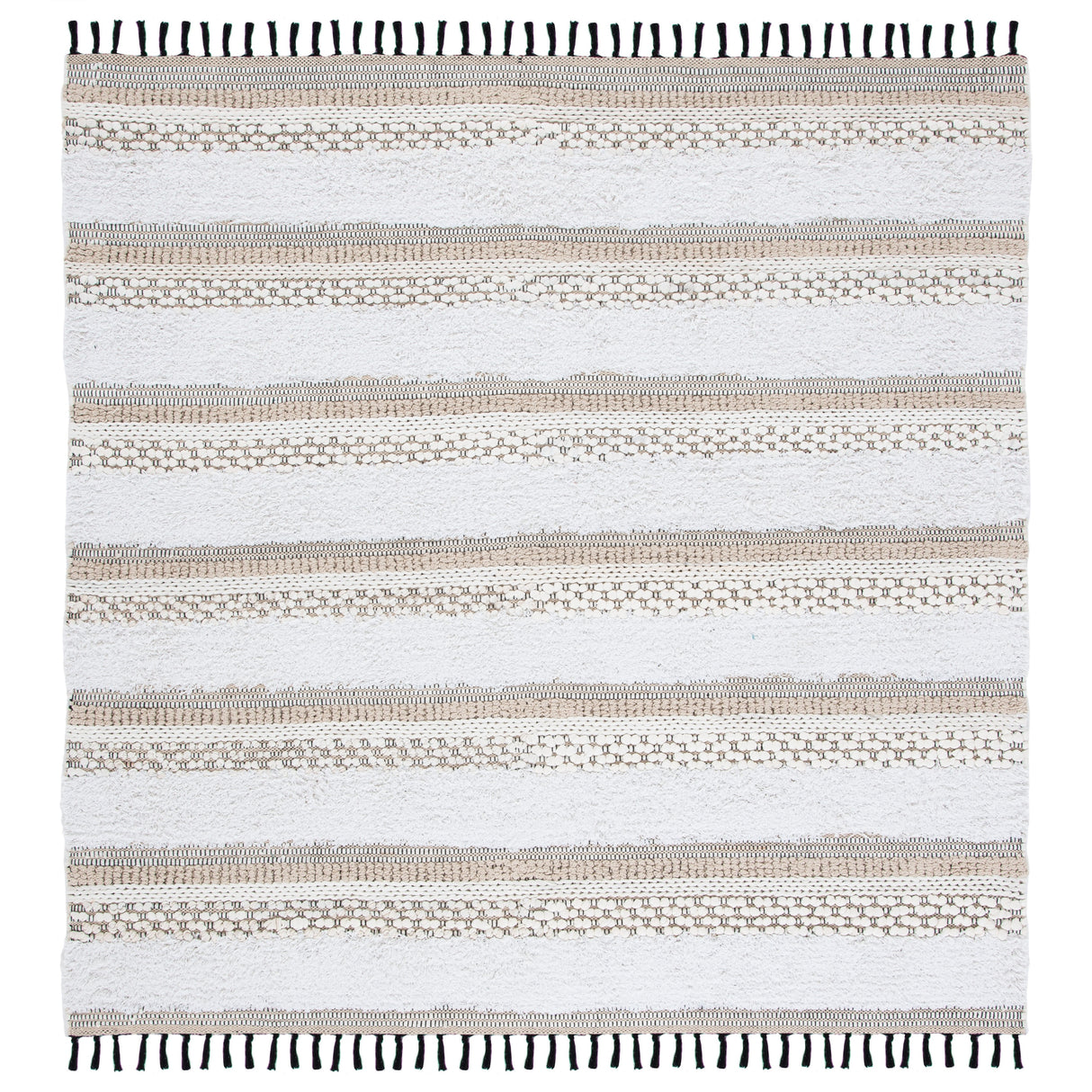 SAFAVIEH Handmade Boston Damilya Coastal Cotton Rug with Fringe