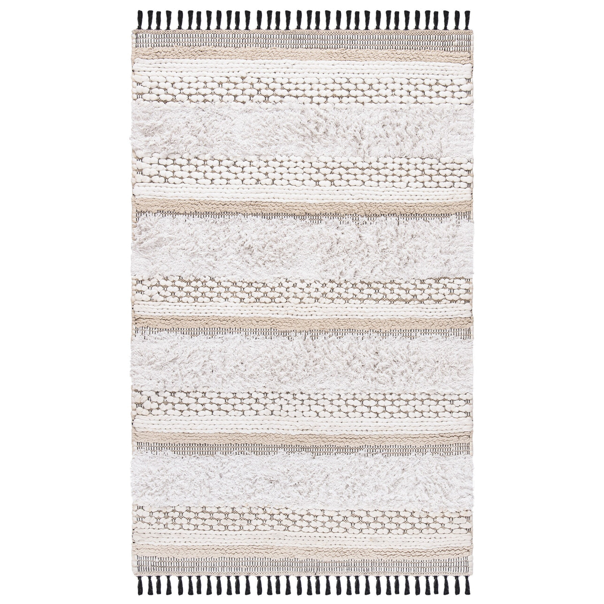 SAFAVIEH Handmade Boston Damilya Coastal Cotton Rug with Fringe