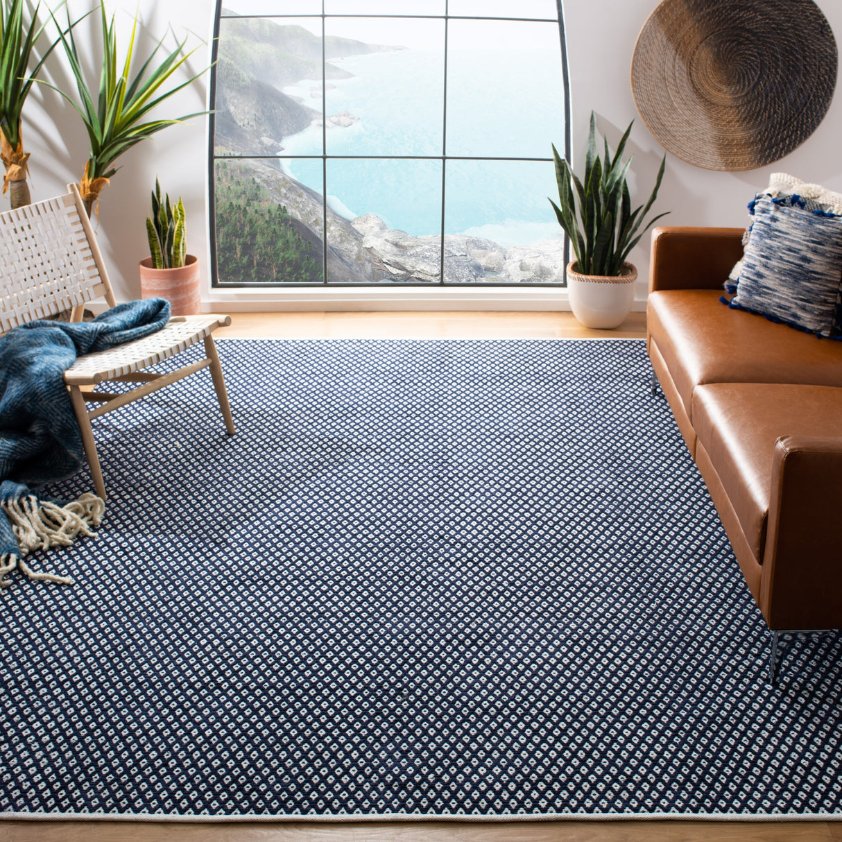 SAFAVIEH Handmade Boston Shirine Coastal Cotton Flatweave Rug