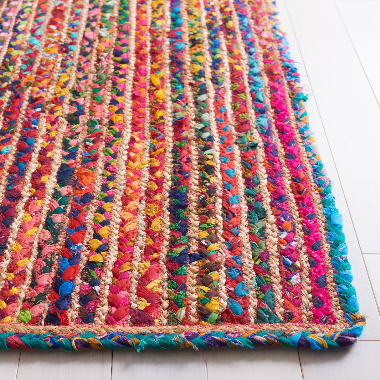 SAFAVIEH Handmade Braided Cissy Boho Cotton & Jute Rug