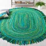 SAFAVIEH Handmade Braided Samya Country Cotton Rug with Fringe