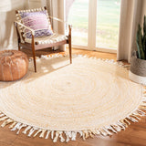 SAFAVIEH Handmade Braided Samya Country Cotton Rug with Fringe