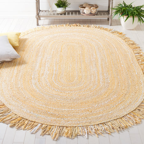 SAFAVIEH Handmade Braided Samya Country Cotton Rug with Fringe