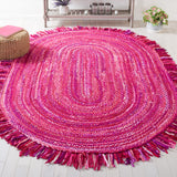 SAFAVIEH Handmade Braided Samya Country Cotton Rug with Fringe