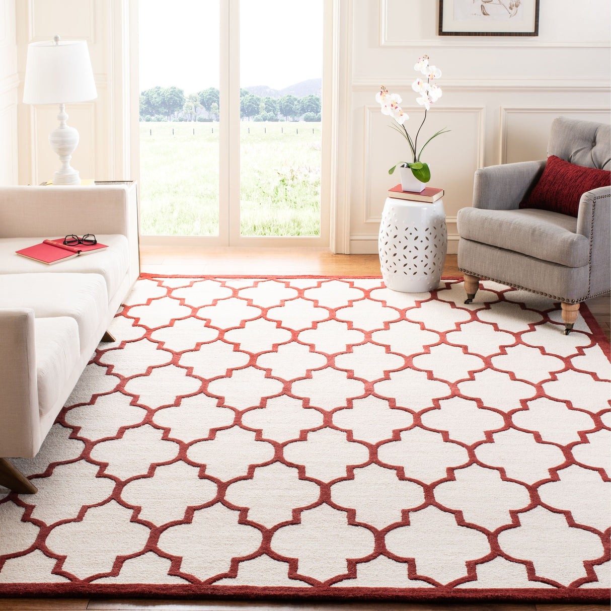 SAFAVIEH Handmade Cambridge Oddny Moroccan Trellis Wool Rug