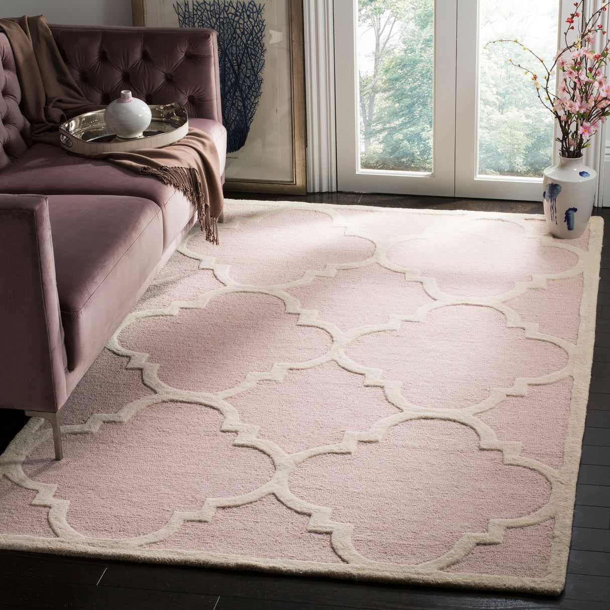 SAFAVIEH Handmade Cambridge Rosy Modern Moroccan Wool Rug