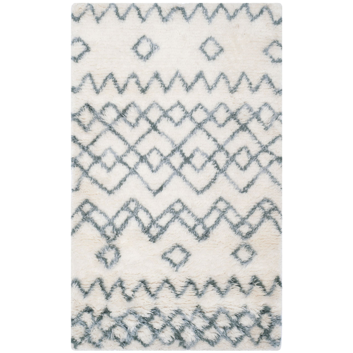 SAFAVIEH Handmade Casablanca Shag Dalma Tribal Wool Rug