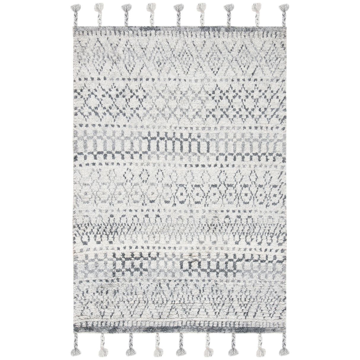 SAFAVIEH Handmade Casablanca Shag Hanita Tribal Wool Rug