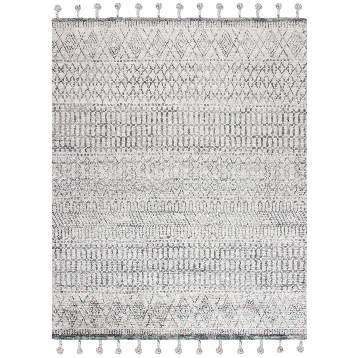 SAFAVIEH Handmade Casablanca Shag Hanita Tribal Wool Rug