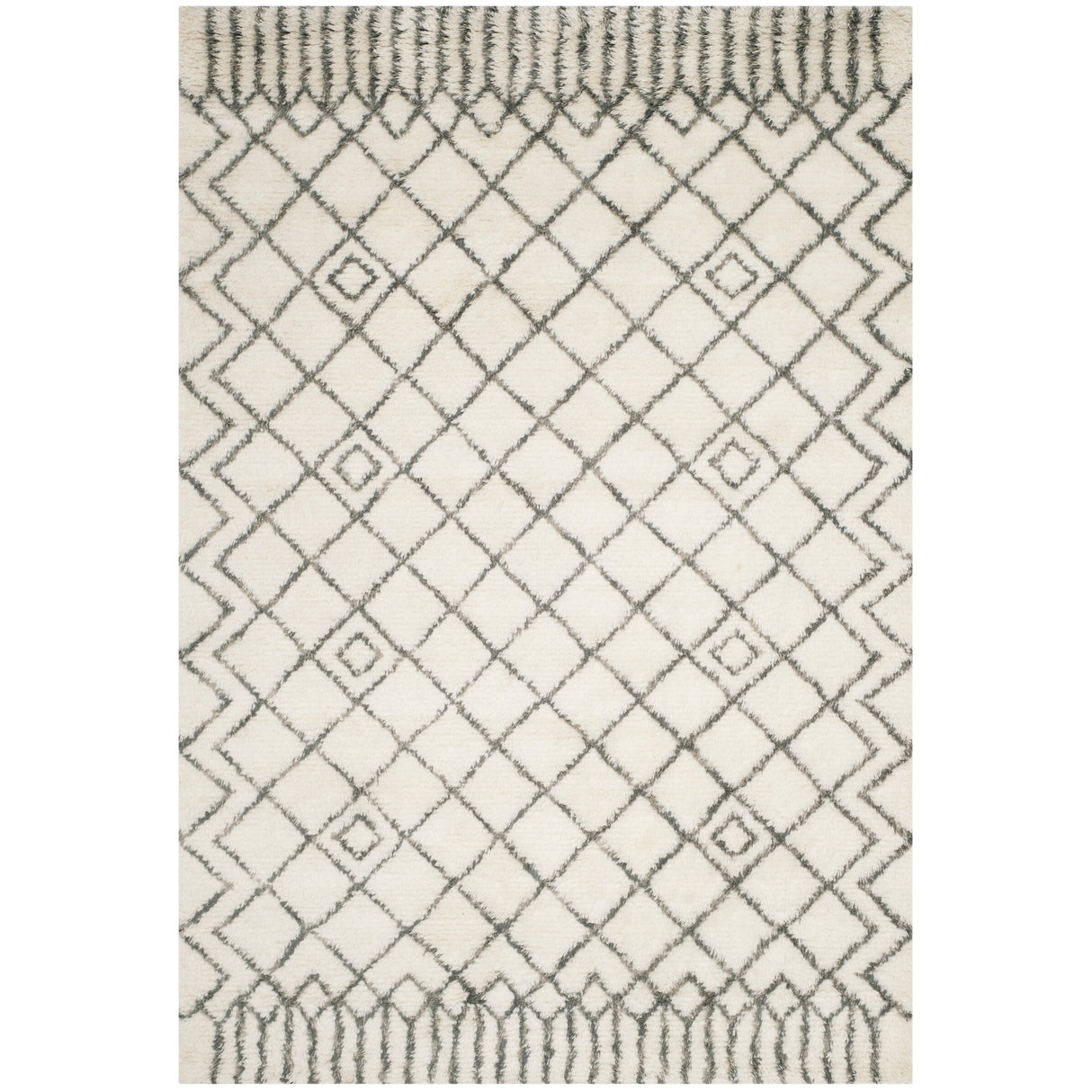 SAFAVIEH Handmade Casablanca Shag Ornella Tribal Wool Rug