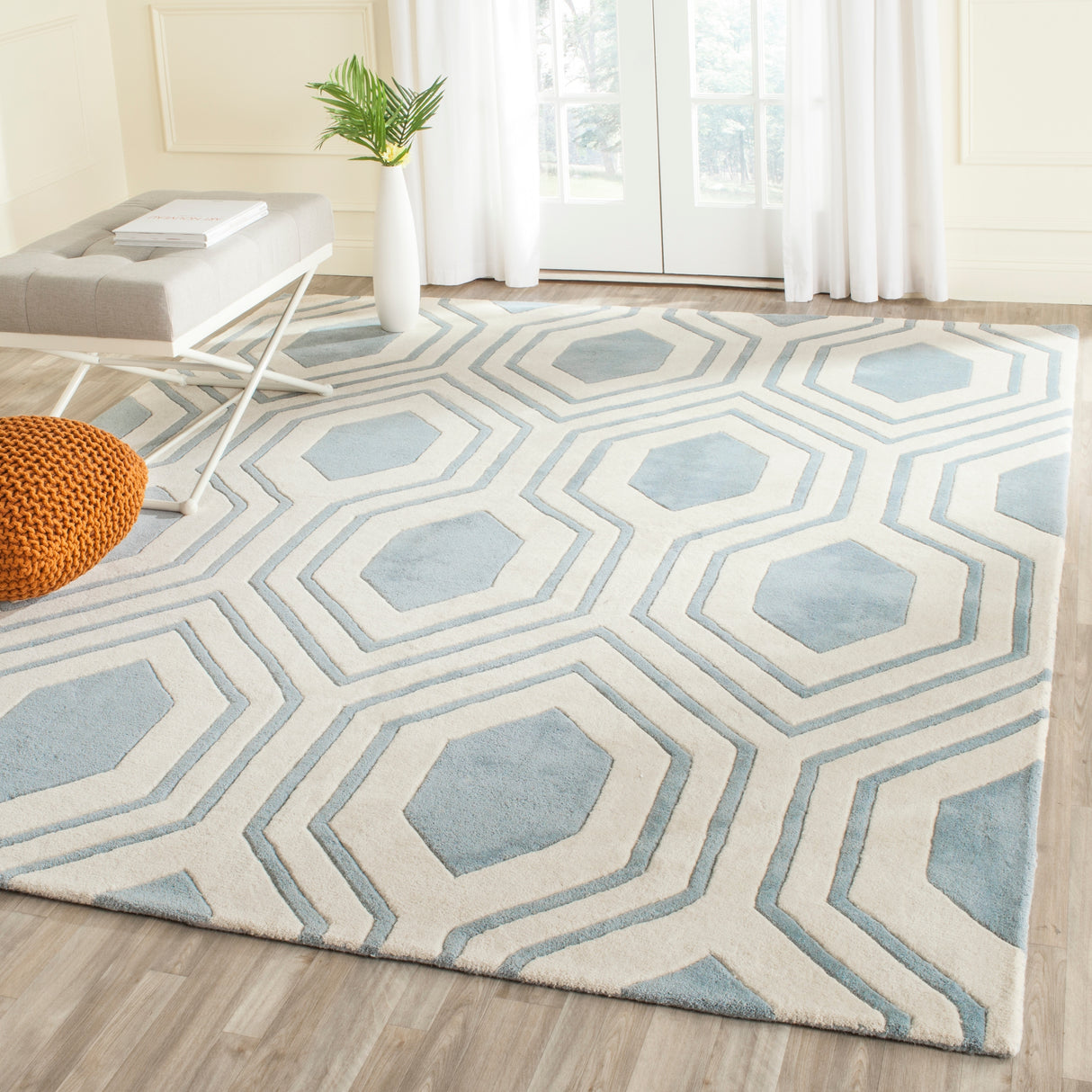 SAFAVIEH Handmade Chatham Kitt Modern Wool Rug