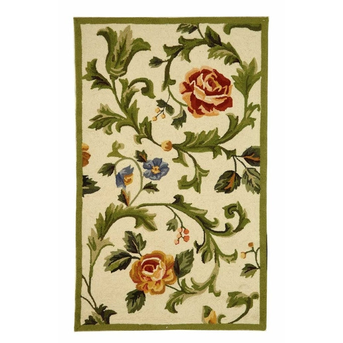 SAFAVIEH Handmade Chelsea Ageet French Country Floral Wool Rug