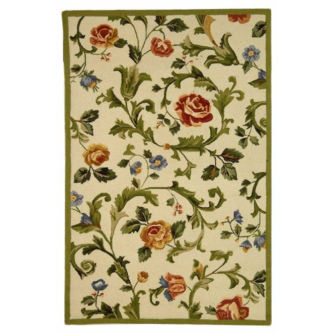 SAFAVIEH Handmade Chelsea Ageet French Country Floral Wool Rug