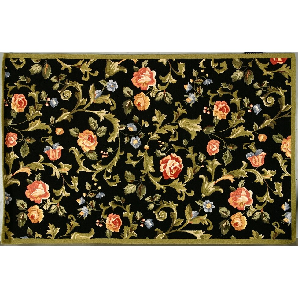 SAFAVIEH Handmade Chelsea Ageet French Country Floral Wool Rug