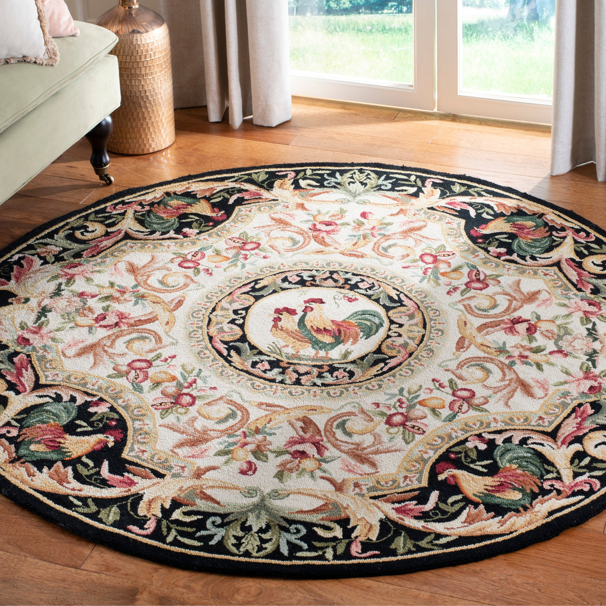 SAFAVIEH Handmade Chelsea Anni French Country Rooster Wool Rug