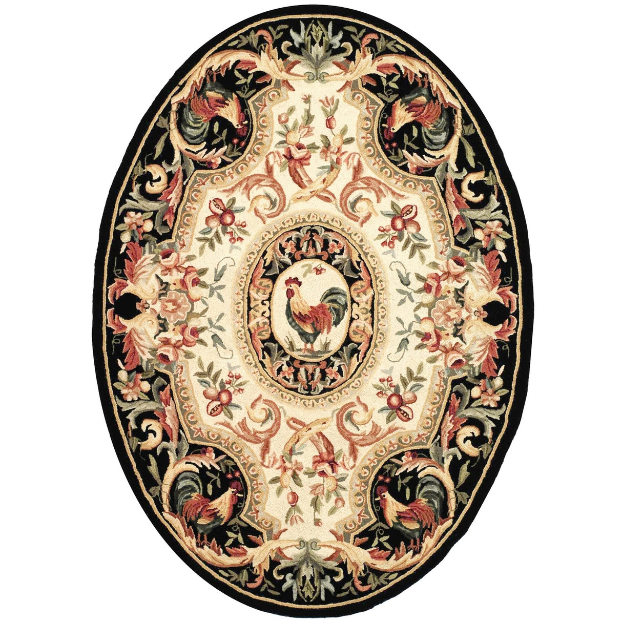 SAFAVIEH Handmade Chelsea Anni French Country Rooster Wool Rug