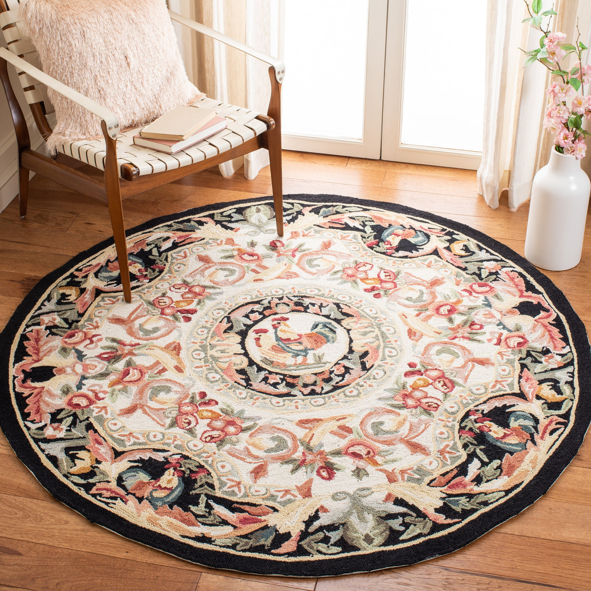 SAFAVIEH Handmade Chelsea Anni French Country Rooster Wool Rug