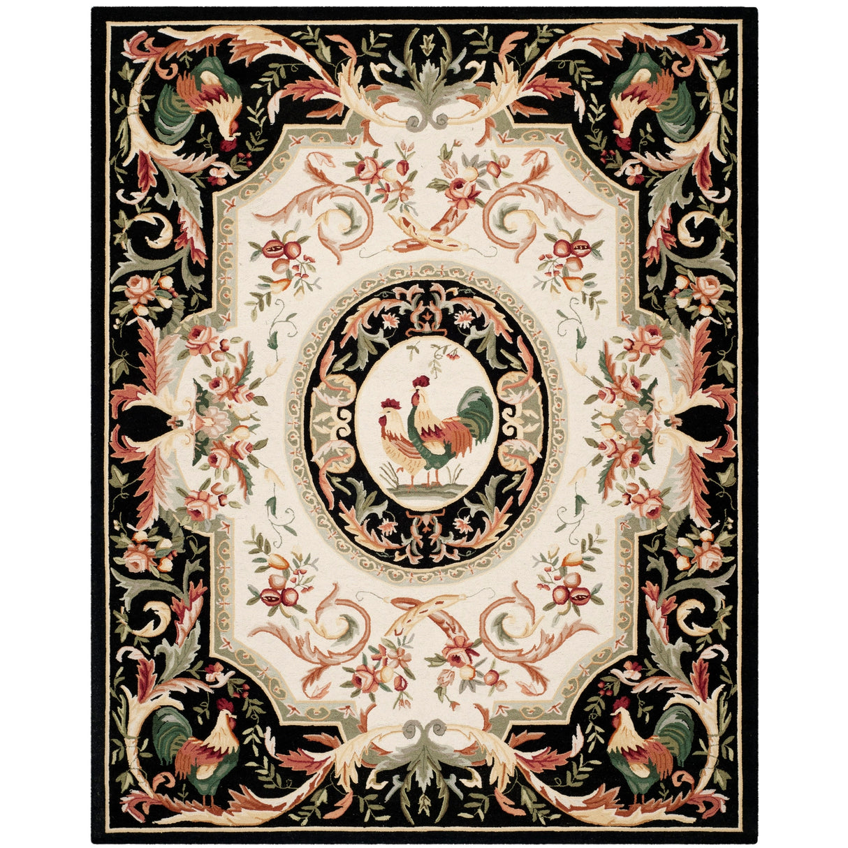 SAFAVIEH Handmade Chelsea Anni French Country Rooster Wool Rug