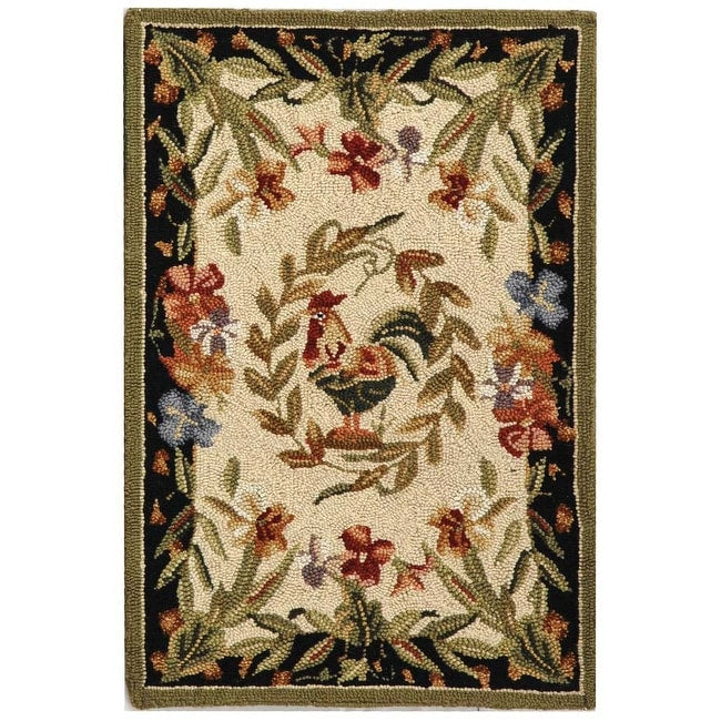 SAFAVIEH Handmade Chelsea Asmaa French Country Rooster Wool Rug