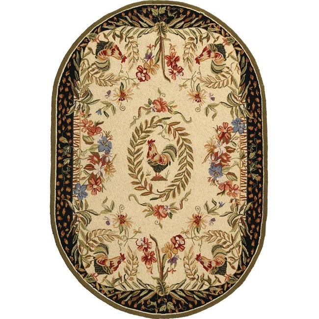 SAFAVIEH Handmade Chelsea Asmaa French Country Rooster Wool Rug