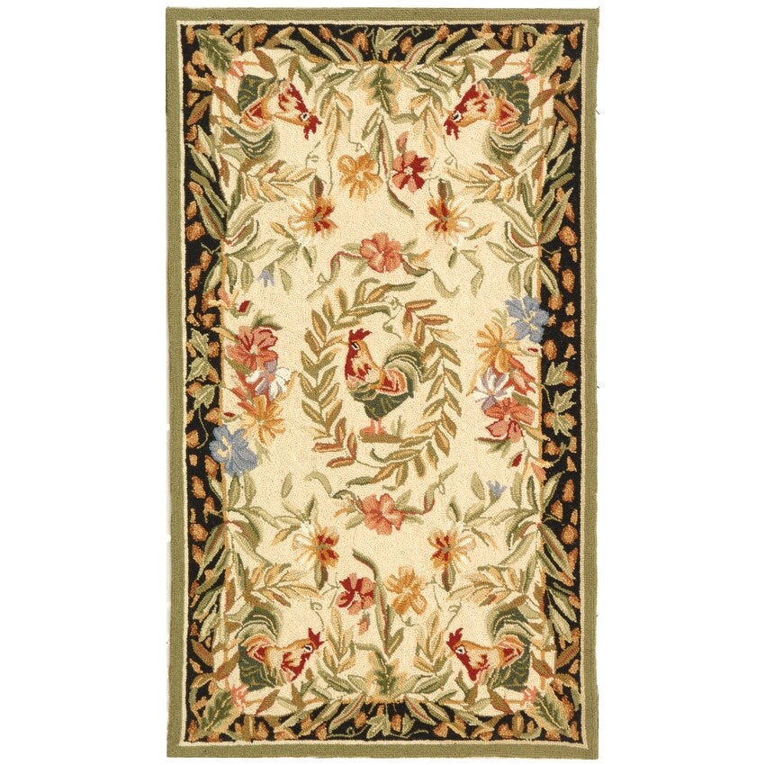 SAFAVIEH Handmade Chelsea Asmaa French Country Rooster Wool Rug