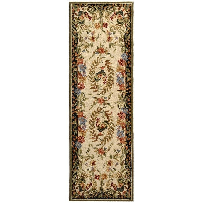 SAFAVIEH Handmade Chelsea Asmaa French Country Rooster Wool Rug