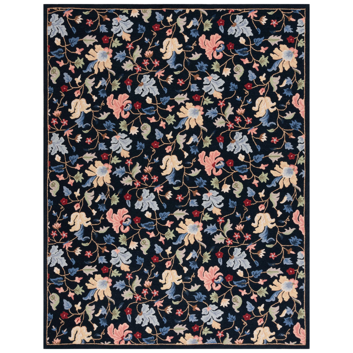 SAFAVIEH Handmade Chelsea Dineke French Country Floral Wool Rug