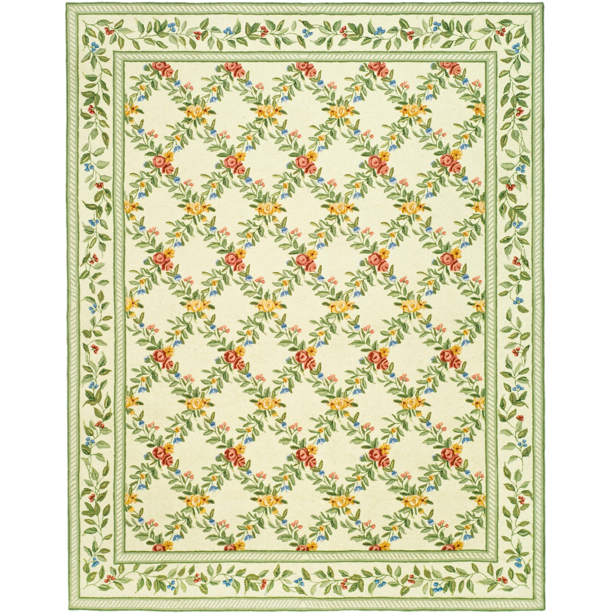 SAFAVIEH Handmade Chelsea Gulser Trellis French Country Wool Rug