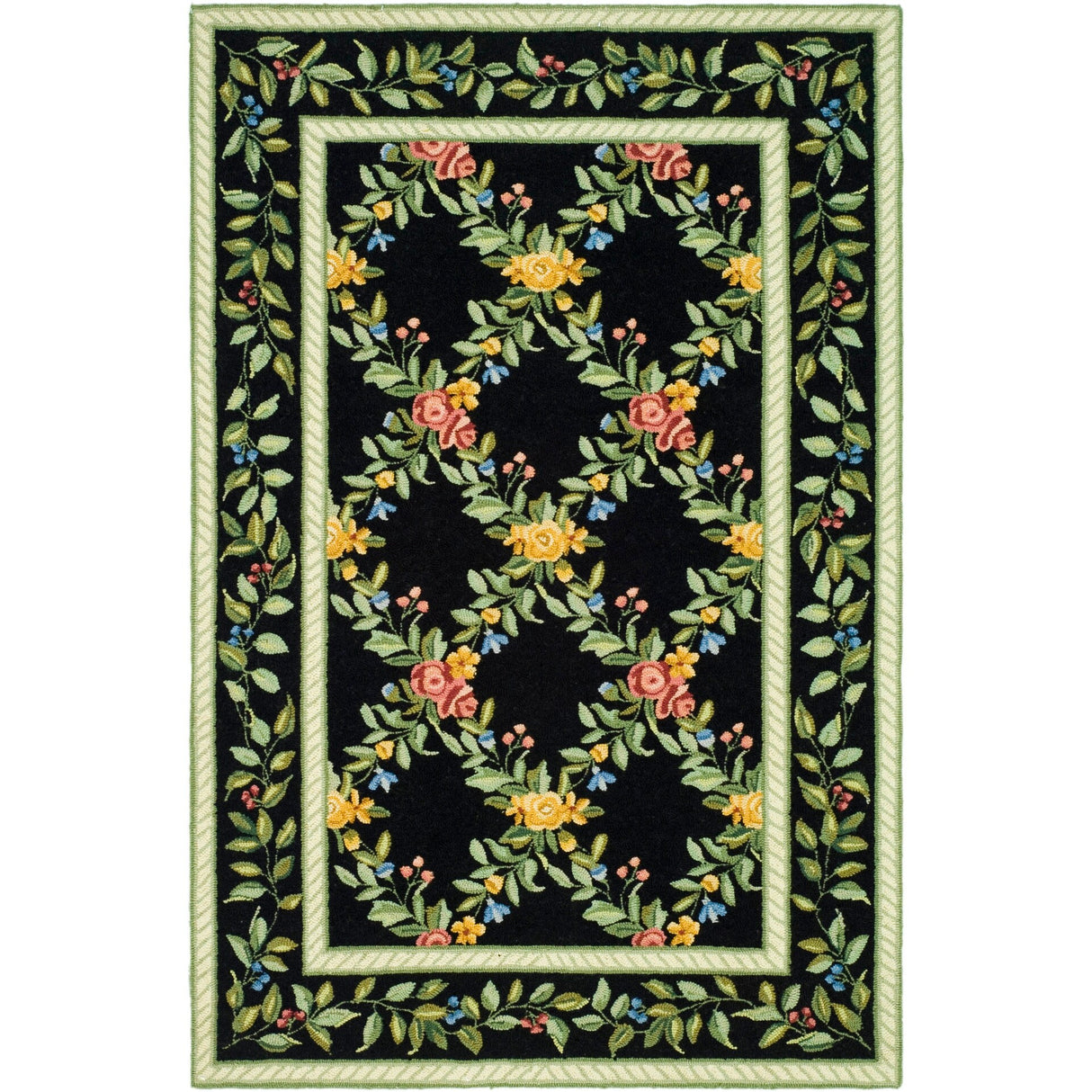 SAFAVIEH Handmade Chelsea Gulser Trellis French Country Wool Rug